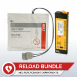 Physio Control LIFEPAK 1000 AED Pad and Battery Replacement Bundle